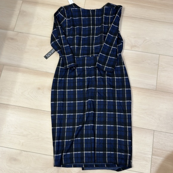 New York & Company Plaid Button-Detail Sheath Dress - Picture 5 of 5